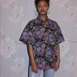 Floral button up
